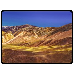 Colored Mountains Landscape, La Rioja, Argentina Double Sided Fleece Blanket (large)  by dflcprintsclothing