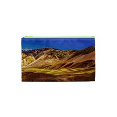 Colored Mountains Landscape, La Rioja, Argentina Cosmetic Bag (xs) by dflcprintsclothing