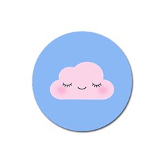 Pink Cloud Magnet 3  (round) by CuteKingdom