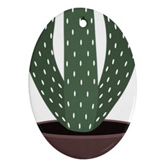 Cactus Oval Ornament (two Sides) by CuteKingdom