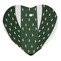 Cactus Heart Ornament (two Sides)