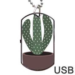 Cactus Dog Tag Usb Flash (two Sides) by CuteKingdom