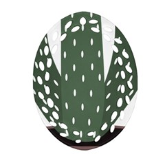 Cactus Oval Filigree Ornament (two Sides) by CuteKingdom