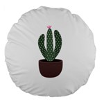 Cactus Large 18  Premium Flano Round Cushions Front