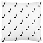 Black And White Cricket Sport Motif Print Pattern Large Flano Cushion Case (Two Sides) Front