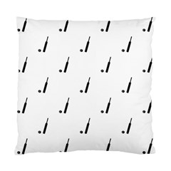 Black And White Cricket Sport Motif Print Pattern Standard Cushion Case (two Sides)