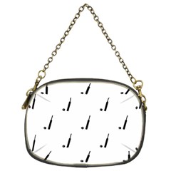 Black And White Cricket Sport Motif Print Pattern Chain Purse (two Sides) by dflcprintsclothing