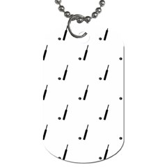 Black And White Cricket Sport Motif Print Pattern Dog Tag (two Sides) by dflcprintsclothing