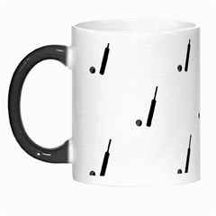 Black And White Cricket Sport Motif Print Pattern Morph Mugs