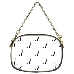 Black And White Cricket Sport Motif Print Pattern Chain Purse (one Side) by dflcprintsclothing