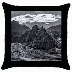 Andean Landscape At Brava Lagoon Reserve, La Rioja, Argentina Throw Pillow Case (black) by dflcprintsclothing