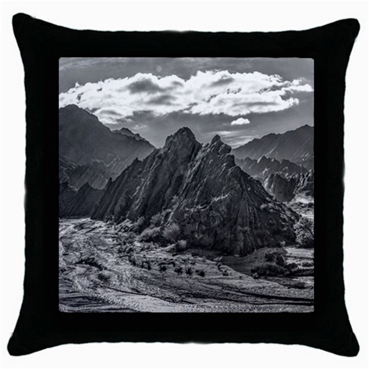 Andean Landscape At Brava Lagoon Reserve, La Rioja, Argentina Throw Pillow Case (Black)