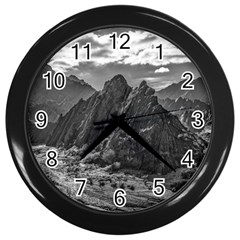 Andean Landscape At Brava Lagoon Reserve, La Rioja, Argentina Wall Clock (black) by dflcprintsclothing