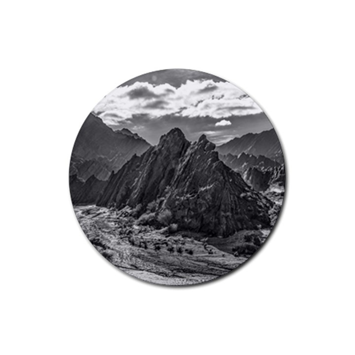 Andean Landscape At Brava Lagoon Reserve, La Rioja, Argentina Rubber Coaster (Round) 