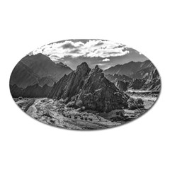 Andean Landscape At Brava Lagoon Reserve, La Rioja, Argentina Oval Magnet by dflcprintsclothing