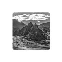 Andean Landscape At Brava Lagoon Reserve, La Rioja, Argentina Square Magnet by dflcprintsclothing