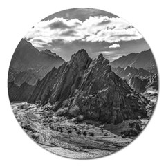 Andean Landscape At Brava Lagoon Reserve, La Rioja, Argentina Magnet 5  (round) by dflcprintsclothing