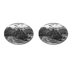 Andean Landscape At Brava Lagoon Reserve, La Rioja, Argentina Cufflinks (oval) by dflcprintsclothing