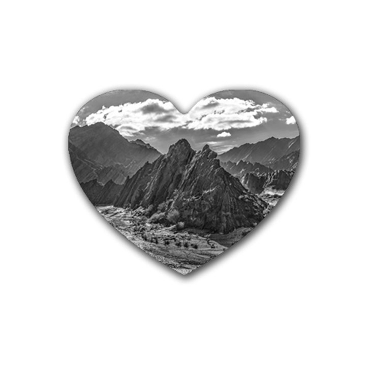 Andean Landscape At Brava Lagoon Reserve, La Rioja, Argentina Heart Coaster (4 pack) 