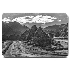 Andean Landscape At Brava Lagoon Reserve, La Rioja, Argentina Large Doormat  by dflcprintsclothing