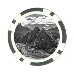 Andean Landscape At Brava Lagoon Reserve, La Rioja, Argentina Poker Chip Card Guard by dflcprintsclothing