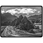 Andean Landscape At Brava Lagoon Reserve, La Rioja, Argentina Double Sided Fleece Blanket (Large)  80 x60  Blanket Front