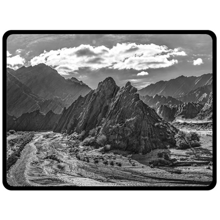 Andean Landscape At Brava Lagoon Reserve, La Rioja, Argentina Double Sided Fleece Blanket (Large) 