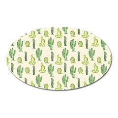 Cactus Pattern Oval Magnet by goljakoff