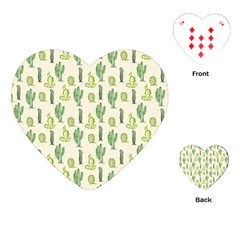 Cactus Pattern Playing Cards Single Design (heart) by goljakoff