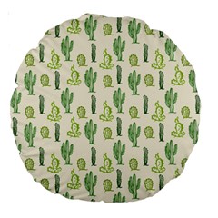 Cactus Pattern Large 18  Premium Round Cushions by goljakoff