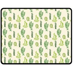 Cactus Pattern Double Sided Fleece Blanket (medium)  by goljakoff