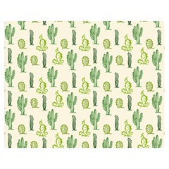 Cactus Pattern Double Sided Flano Blanket (medium)  by goljakoff