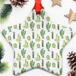 Cactus pattern Star Ornament (Two Sides) Front