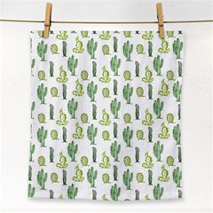 Cactus Pattern Face Towel by goljakoff