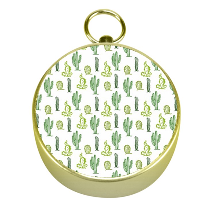 Cactus pattern Gold Compasses