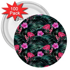 Pink Flamingo 3  Buttons (100 Pack)  by goljakoff