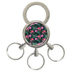 Pink Flamingo 3-ring Key Chain by goljakoff