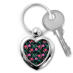 Pink Flamingo Key Chain (heart) by goljakoff