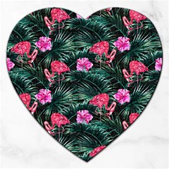 Pink Flamingo Jigsaw Puzzle (heart) by goljakoff