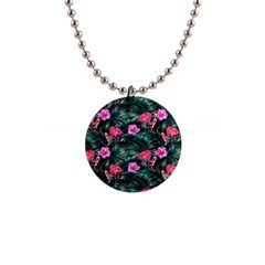 Pink Flamingo 1  Button Necklace by goljakoff