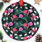 Pink flamingo Round Filigree Ornament (Two Sides) Front