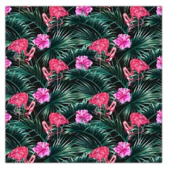 Pink Flamingo Large Satin Scarf (square) by goljakoff