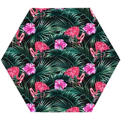 Pink Flamingo Wooden Puzzle Hexagon by goljakoff