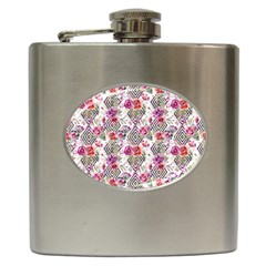 Geometric Flowers Hip Flask (6 Oz) by goljakoff