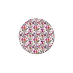 Geometric Flowers Golf Ball Marker (4 Pack) by goljakoff