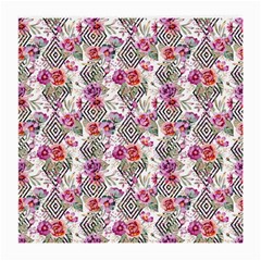 Geometric Flowers Medium Glasses Cloth (2 Sides) by goljakoff