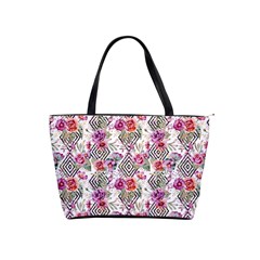 Geometric Flowers Classic Shoulder Handbag by goljakoff