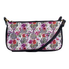 Geometric Flowers Shoulder Clutch Bag by goljakoff