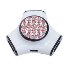 Geometric Flowers 3-port Usb Hub by goljakoff