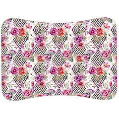 Geometric Flowers Velour Seat Head Rest Cushion by goljakoff